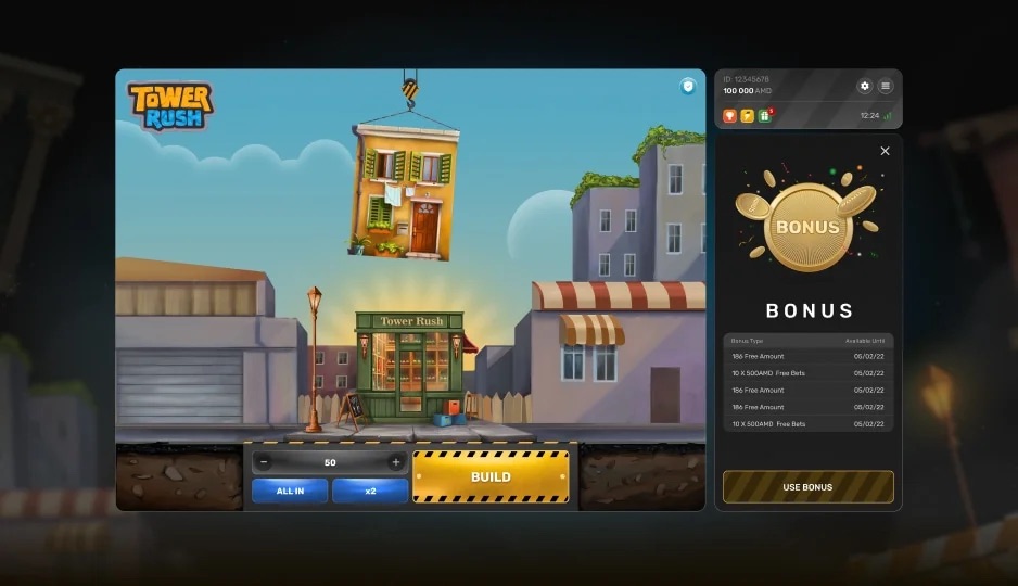 juego de la Torre ganar dinero real.